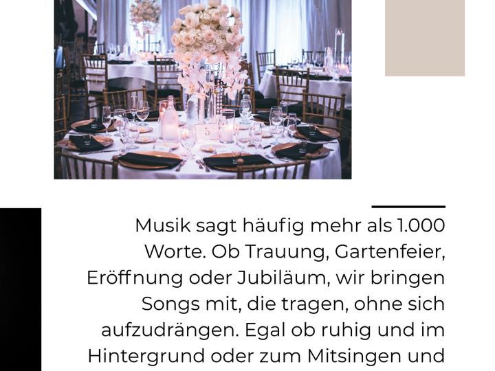 Album Foto Livestream | Live statt Playlist - Unplugged - für Ihr Event buchen